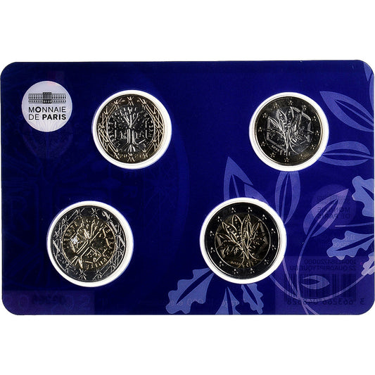 France, 
  
  1€ & 2€ x2, 
  
  20 Ans de l'Euro