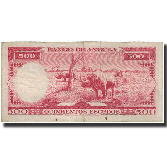 Billet de banque, 
  
  L'Angola, 
  
  500 escudos