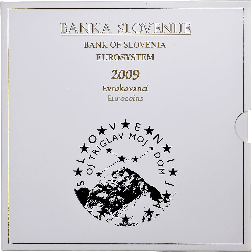 la Slovénie, 
  
  1 centime à 2 euros + 3 euros, 
  
  BU