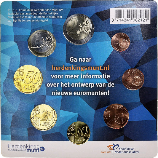 Pays-Bas, 

1 centime à 2 euros, 

BU