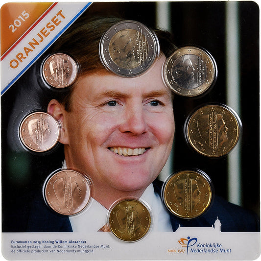 Pays-Bas, 

Willem-Alexander, 

1 centime à 2 euros