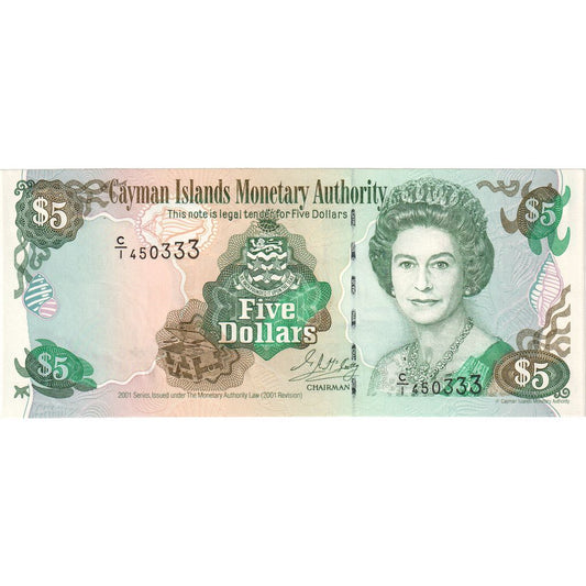Îles Caïmans, 

5 dollars, 

UNC (65-70)