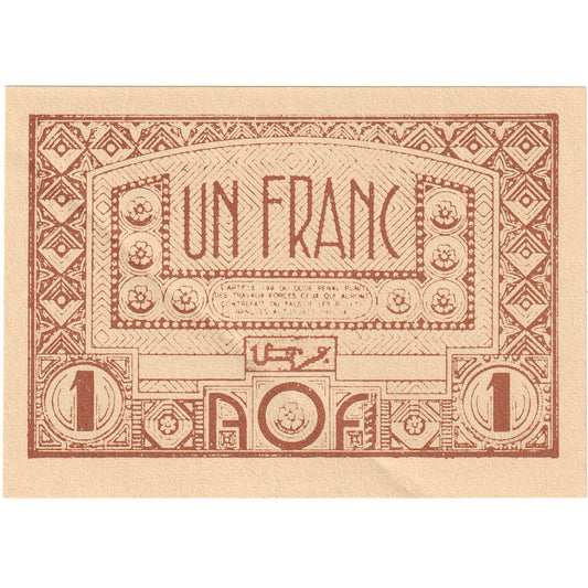 Afrique-Occidentale Française, 

1 Franc, 

UNC(63)