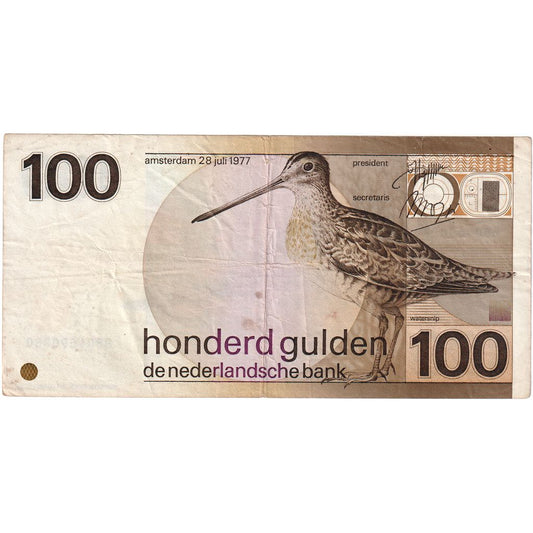 Pays-Bas, 
  
  100 florins, 
  
  1977-07-28
