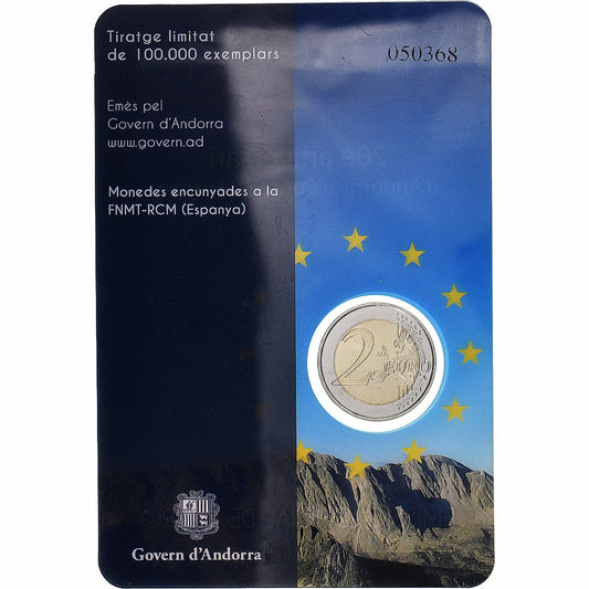 Andorre, 
  
  2 euros, 
  
  BU