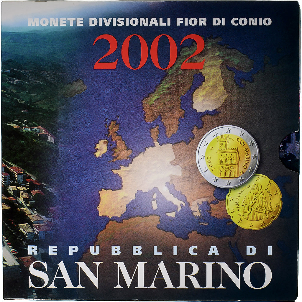 Saint-Marin, 

1 centime à 2 euros, 

BU