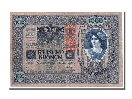Billet de banque, 
  
  Autriche, 
  
  1000 couronnes