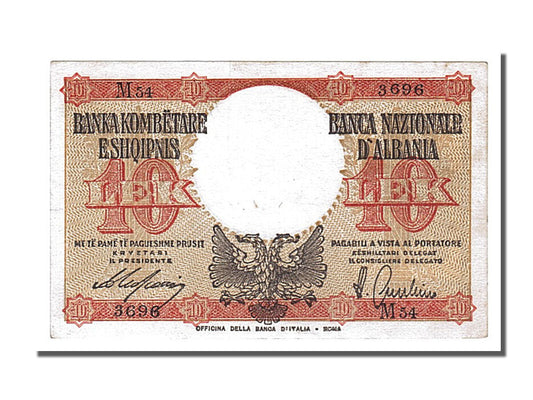 Billet de banque, 
  
  Albanie, 
  
  10 leks
