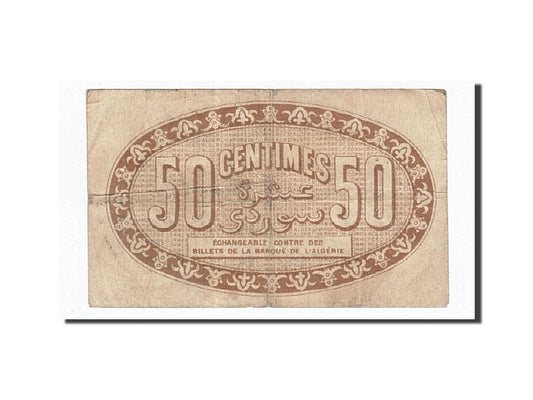 Billet de banque, 
  
  Algérie, 
  
  50 centimes