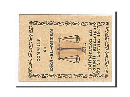 Billet de banque, 
  
  Algérie, 
  
  5 centimes