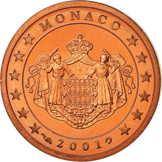 Monaco, 

2 centimes d'euro, 

2001