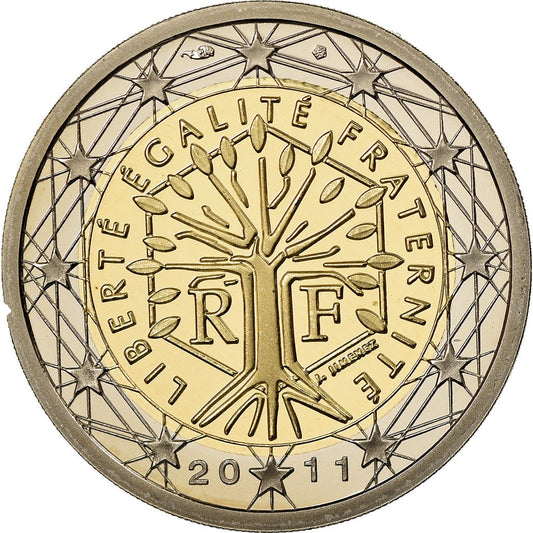 France, 

2 euros, 

2011
