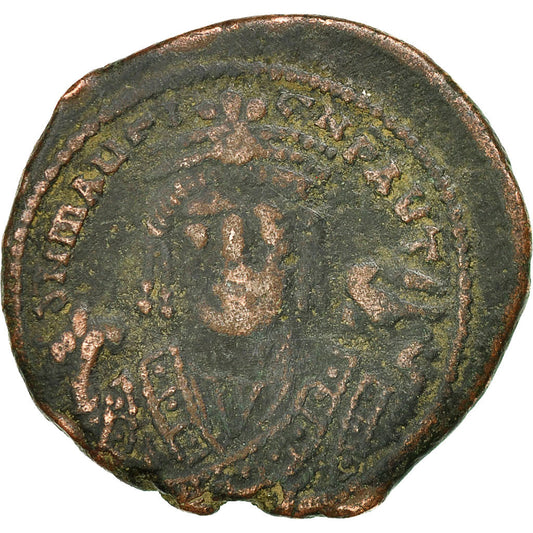 Maurice Tibère, 
  
  Follis, 
  
  594-595