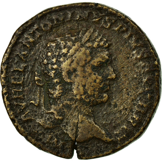 Pièce de monnaie, 
  
  Caracalla, 
  
  Sesterce