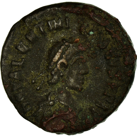 Pièce de monnaie, 
  
  Valentinien II, 
  
  Follis réduit