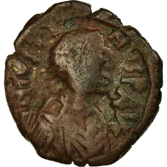 Pièce de monnaie, 
  
  Justin I, 
  
  Demi-Follis