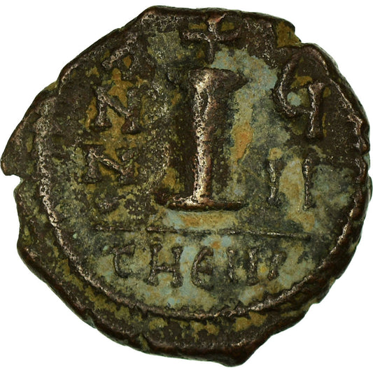 Pièce de monnaie, 
  
  Justin II, 
  
  Décanummium