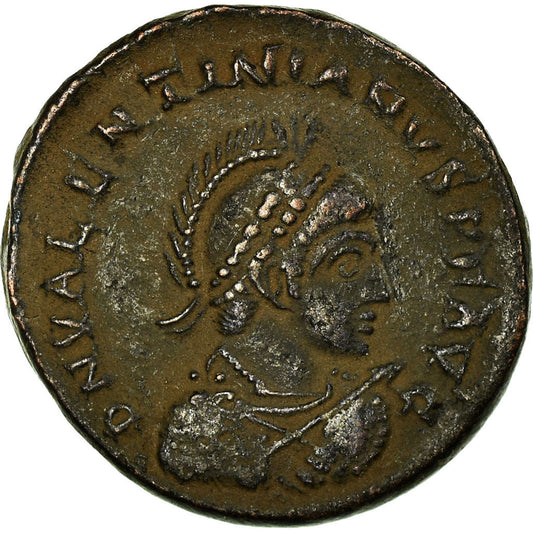 Pièce de monnaie, 
  
  Valentinien II, 
  
  Maiorina