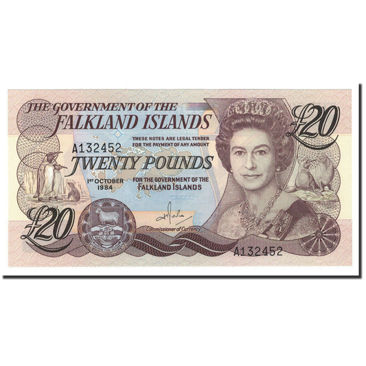 Billet de banque, 

Îles Malouines, 

20 livres
