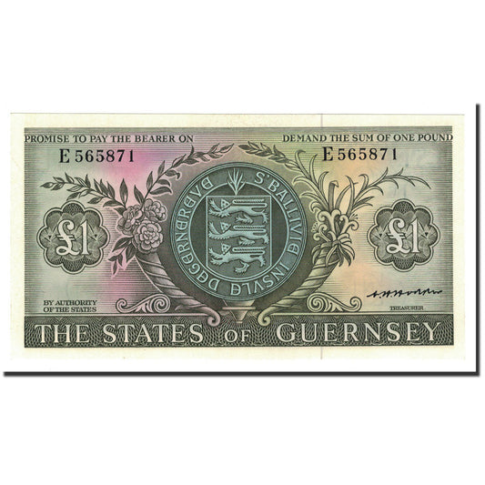 Billet de banque, 

Guernesey, 

1 livre
