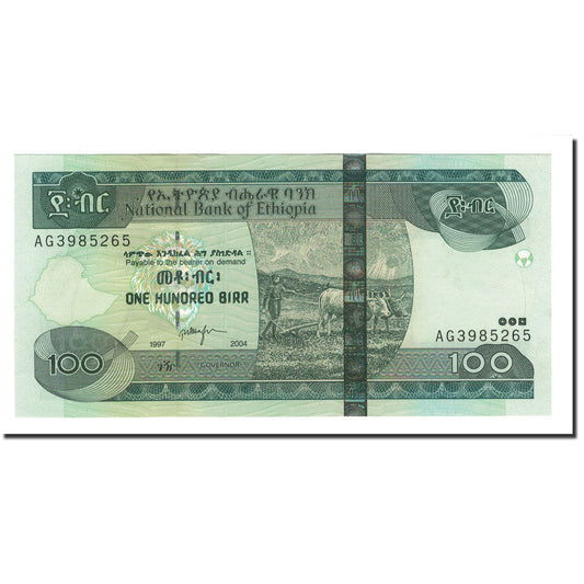 Billet de banque, 

Éthiopie, 

100 birrs