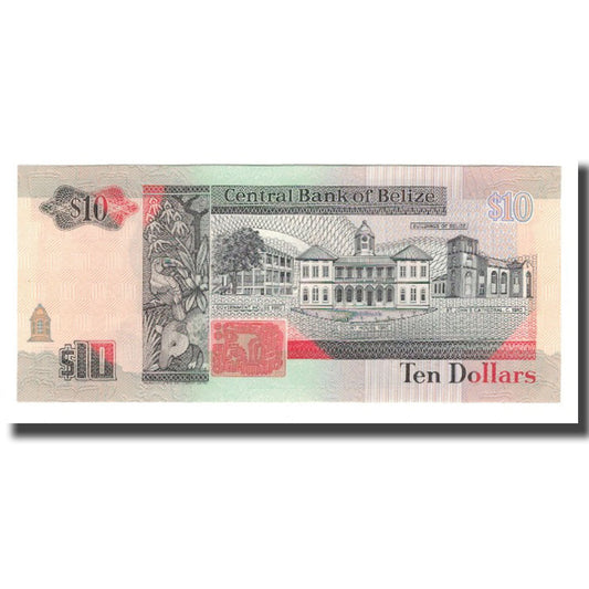 Billet de banque, 

Belize, 

10 dollars
