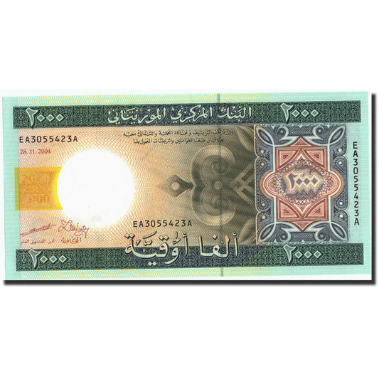 Billet de banque,

Mauritanie,

2000 Ouguiyas