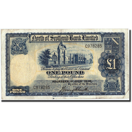 Billet de banque, 

Écosse, 

1 livre