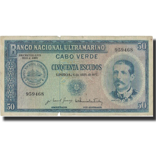 Billet de banque, 
  
  Cap-Vert, 
  
  50 escudos
