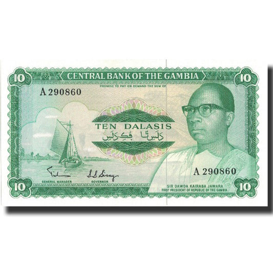 Billet de banque, 

Gambie, 

10 Dalasis