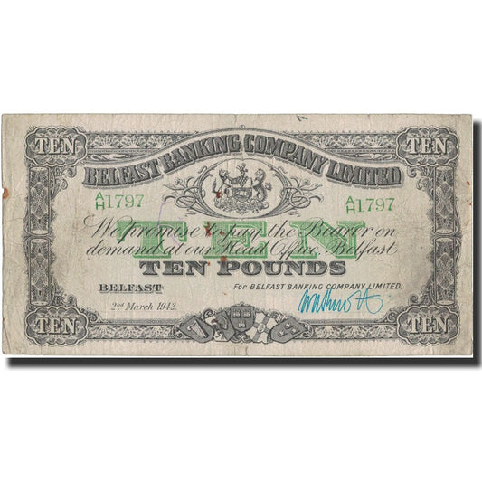 Billet de banque, 

Irlande du Nord, 

10 livres