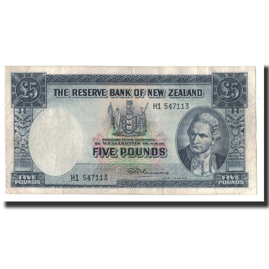Billet de banque, 

Nouvelle-Zélande, 

5 livres