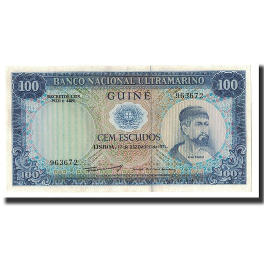 Billet de banque, 
  
  Guinée portugaise, 
  
  100 escudos