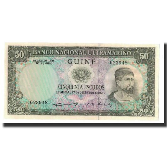 Billet de banque, 
  
  Guinée portugaise, 
  
  50 escudos