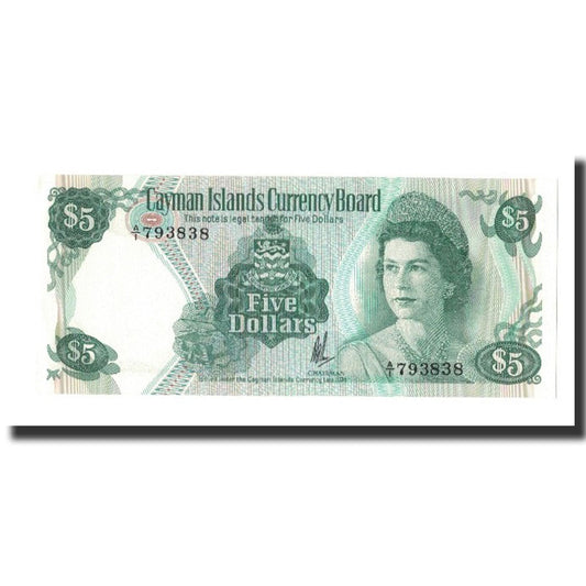 Billet de banque, 

Îles Caïmans, 

5 dollars