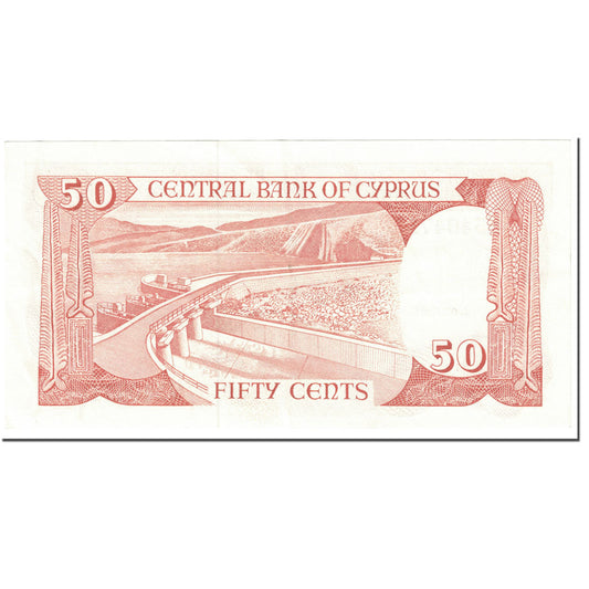 Billet de banque, 

Chypre, 

50 centimes
