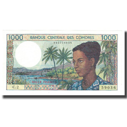 Billet de banque, 

Comores, 

1000 francs