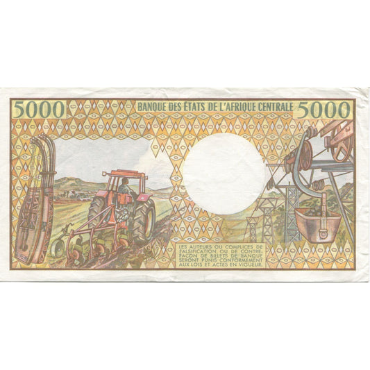Billet de banque, 

République centrafricaine, 

5 000 francs