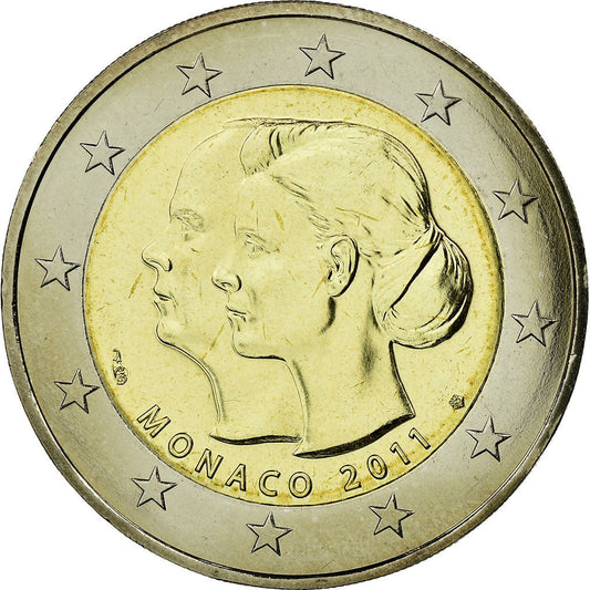Monaco, 
  
  2 euros, 
  
  2011