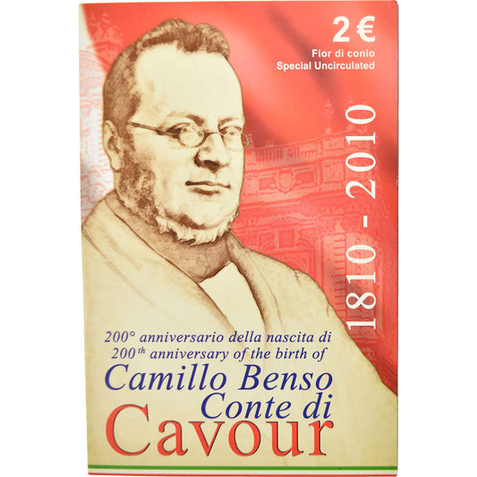 Italie, 
  
  2 euros, 
  
  Comte de Cavour