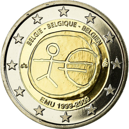 Belgique, 

2 euros, 

UEM