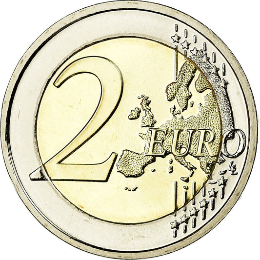 Belgique, 

2 euros, 

Reine Élisabeth