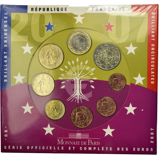 France, 

1 centime à 2 euros, 

2007