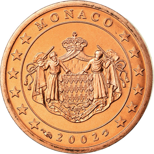 Monaco, 

2 centimes d'euro, 

2002