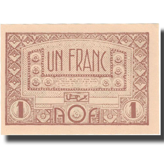 Billet de banque, 

Afrique occidentale française, 

1 franc