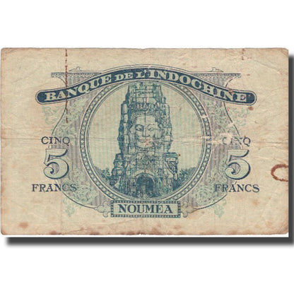 Billet de banque, 

Nouvelles-Hébrides, 

5 francs