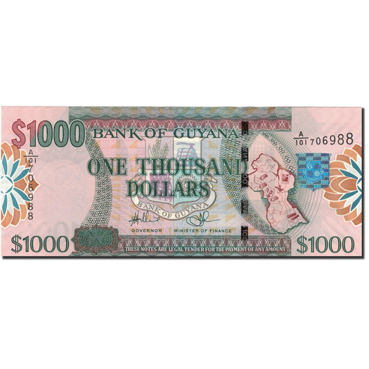 Billet de banque, 

Guyane, 

1 000 dollars
