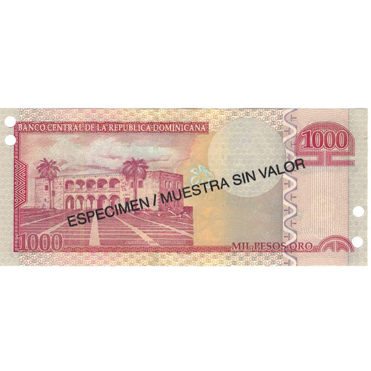 Billet de banque,

République dominicaine,

1 000 pesos or