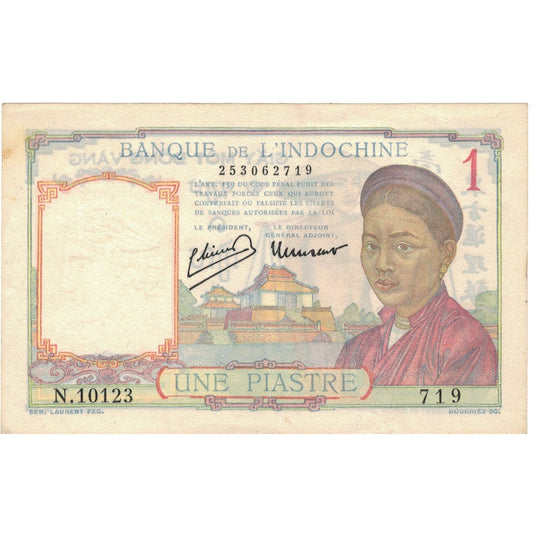 Billet de banque, 
  
  INDO-CHINE FRANÇAISE, 
  
  1 Piastre