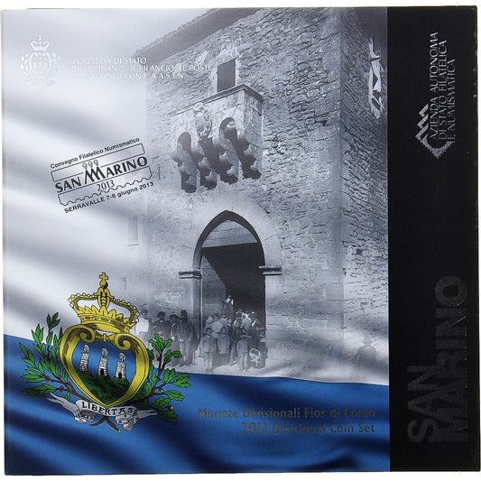 Saint-Marin,

Coffret 1 ct. - 2 euros,

Carte à pièces